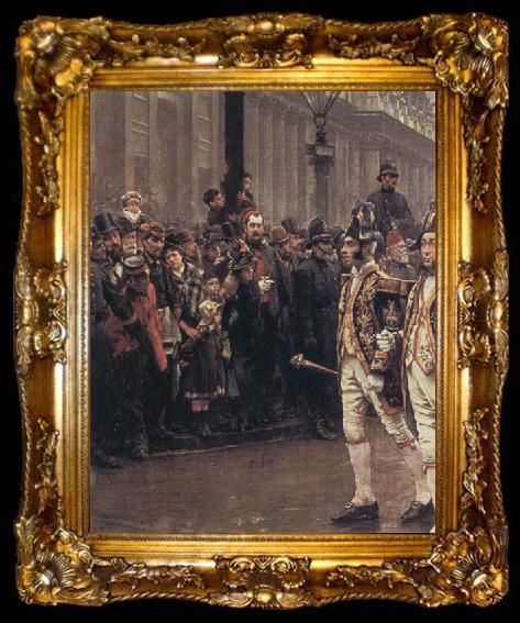 framed  William Logsdail The Ninth of November 1888-ir James Whitehead s Procession, ta009-2